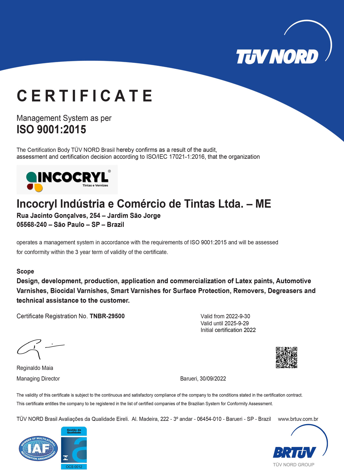 ISO 9001:2015 (Inglês)